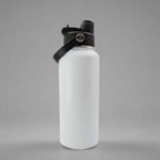 Custom Laser-Engraved 32 oz Sports Water Bottle – White