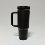 Custom Laser-Engraved 40 oz Mirror Black Plated Tumbler – Black