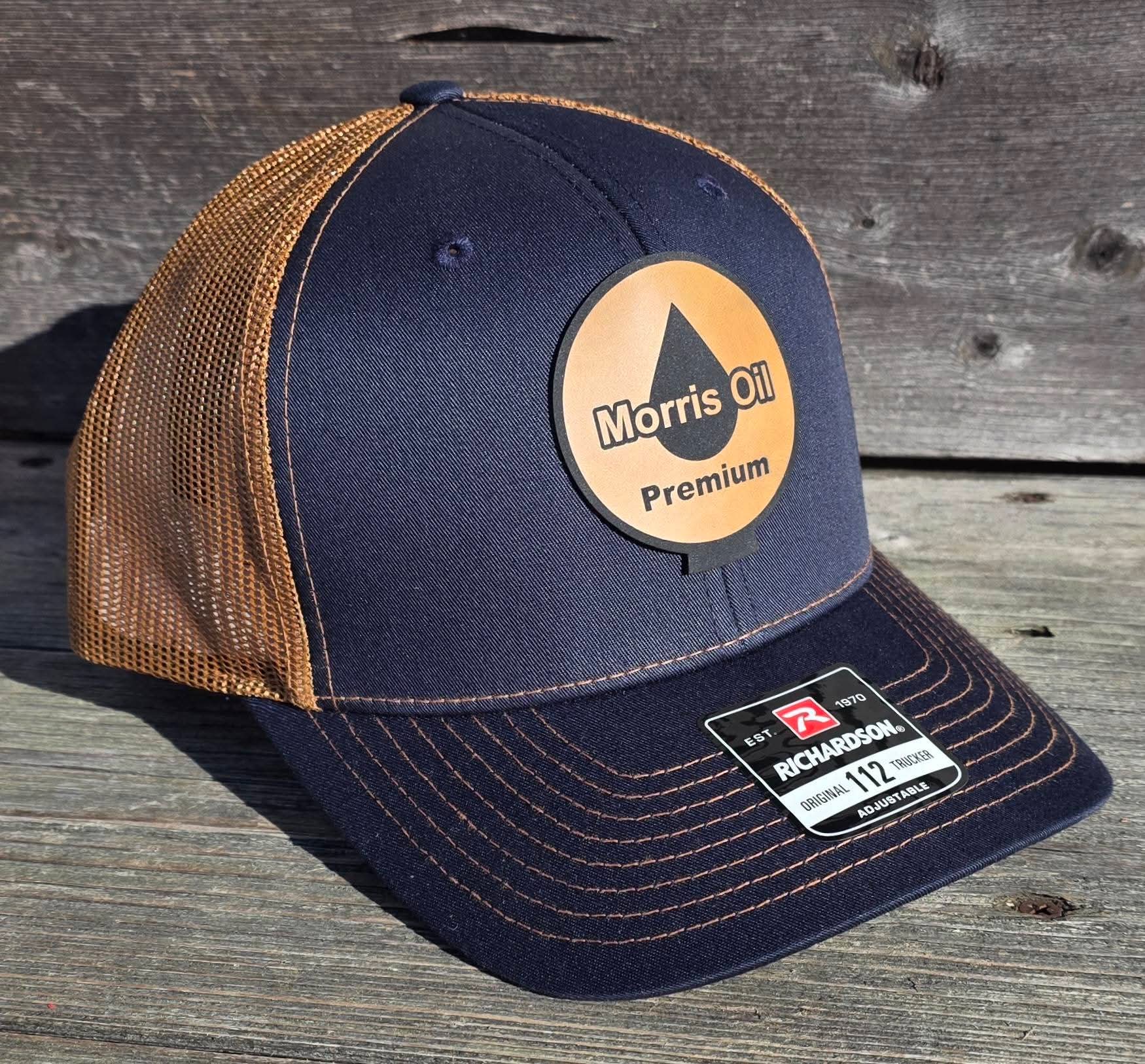 Custom leather patch hat example