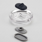 Leakproof sliding lid components and silicone seal