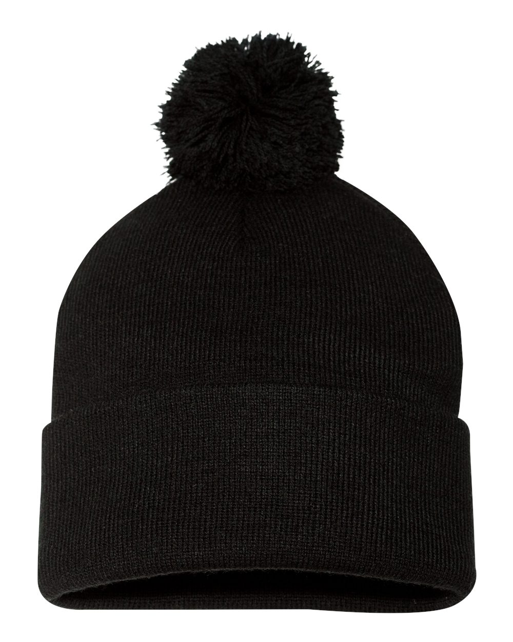 Sportsman SP15 Black custom leather patch beanie