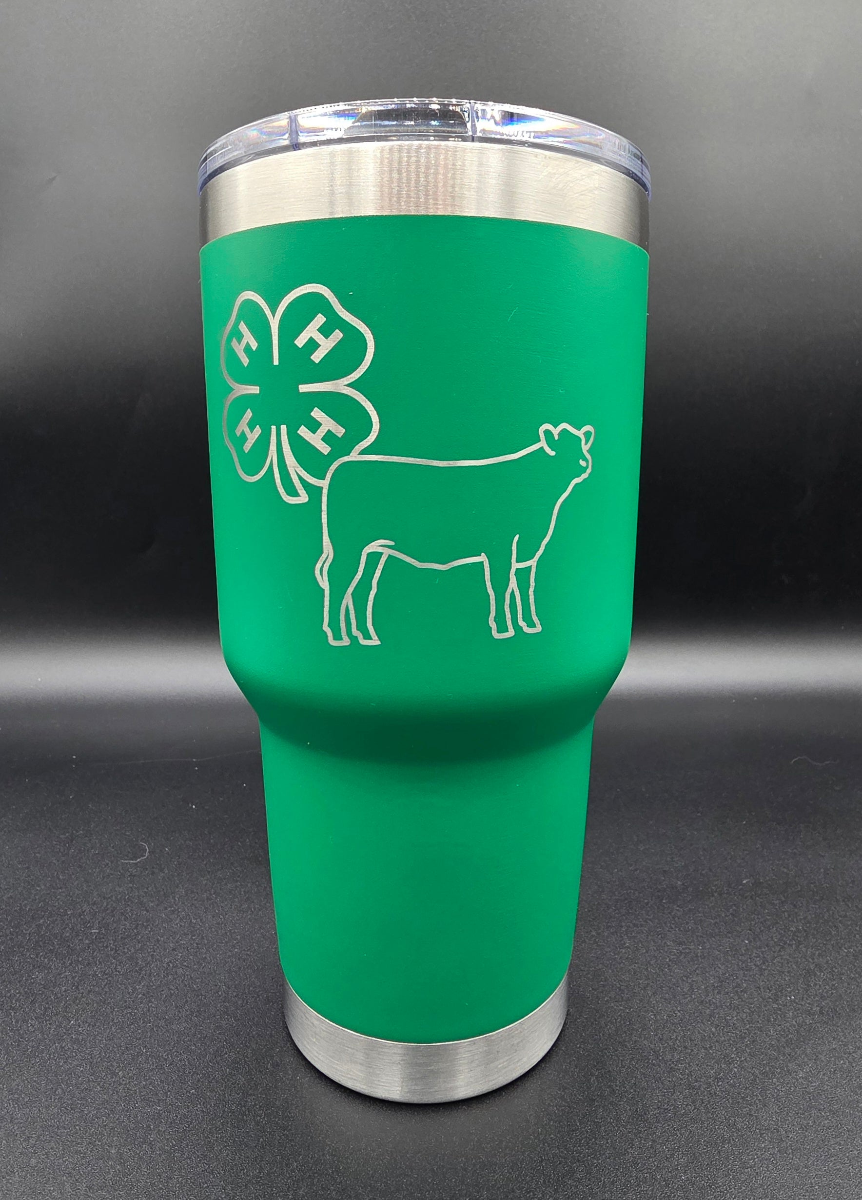 Custom engraved 4-H tumbler project